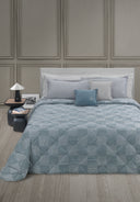 Copriletto Primaverile Trussardi Rombhus Geometrico in Raso Jacquard