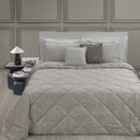 Copriletto Primaverile Trussardi Tract Geometrico in Raso Jacquard
