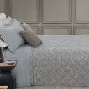 Copriletto Primaverile Trussardi Tract Geometrico in Raso Jacquard