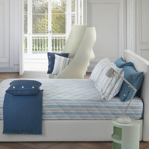 Copriletto Trapuntato Bellora Soft stripes Geometrico in Percalle