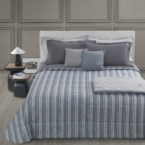 Copriletto Trapuntato Trussardi Maxi line Geometrico in Raso di cotone