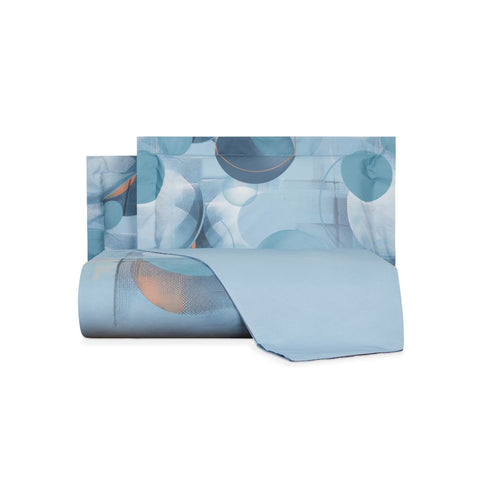 Copripiumino con federe Carrara Storm Moderno in Percalle