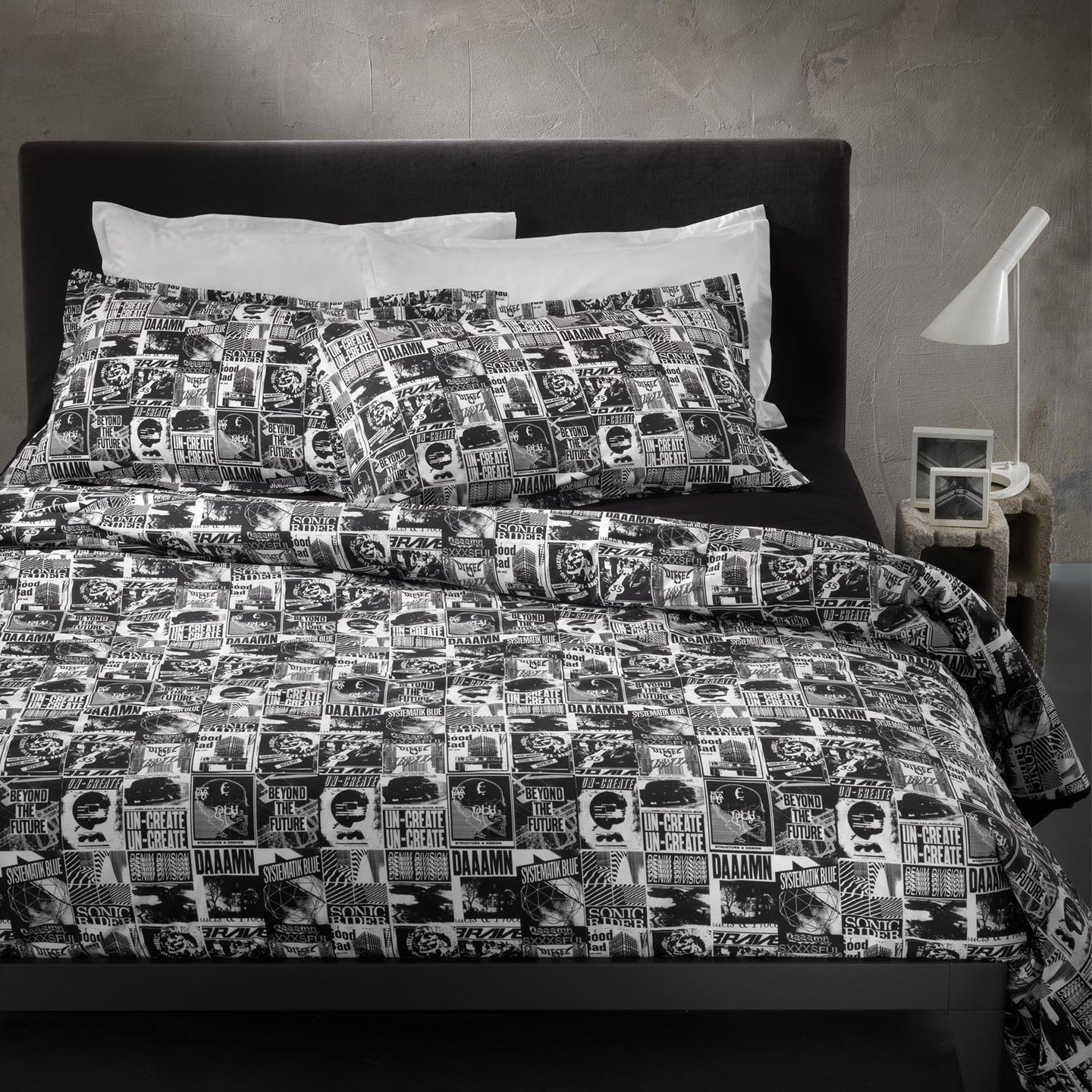 Copripiumino con federe Diesel Graphic-pattern Moderno in Percalle