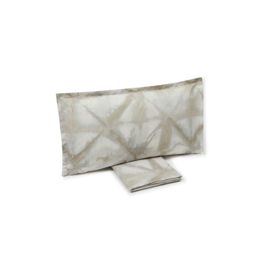 Copripiumino con federe Mirabello Shibori Geometrico in Percalle Luisiana