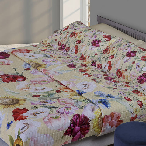 Copripiumino con federe Emporium Summer poppies Floreale in Percalle