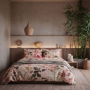 Copripiumino con federe Mirabello Vanity flowers Floreale in Raso di cotone