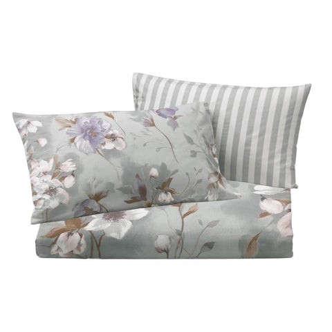 Copripiumino con federe Mirabello Bucaneve Floreale in Percalle