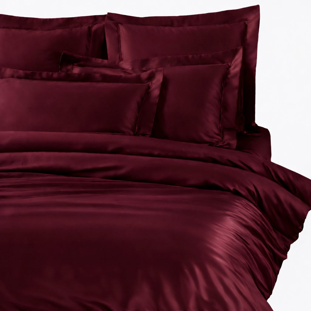 Copripiumino con federe Mirabello Brera Precious sateen Tinta Unita in Raso di cotone