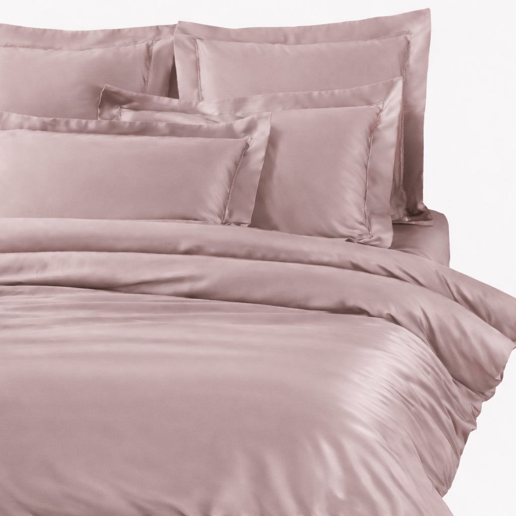 Copripiumino con federe Mirabello Brera Precious sateen Tinta Unita in Raso di cotone