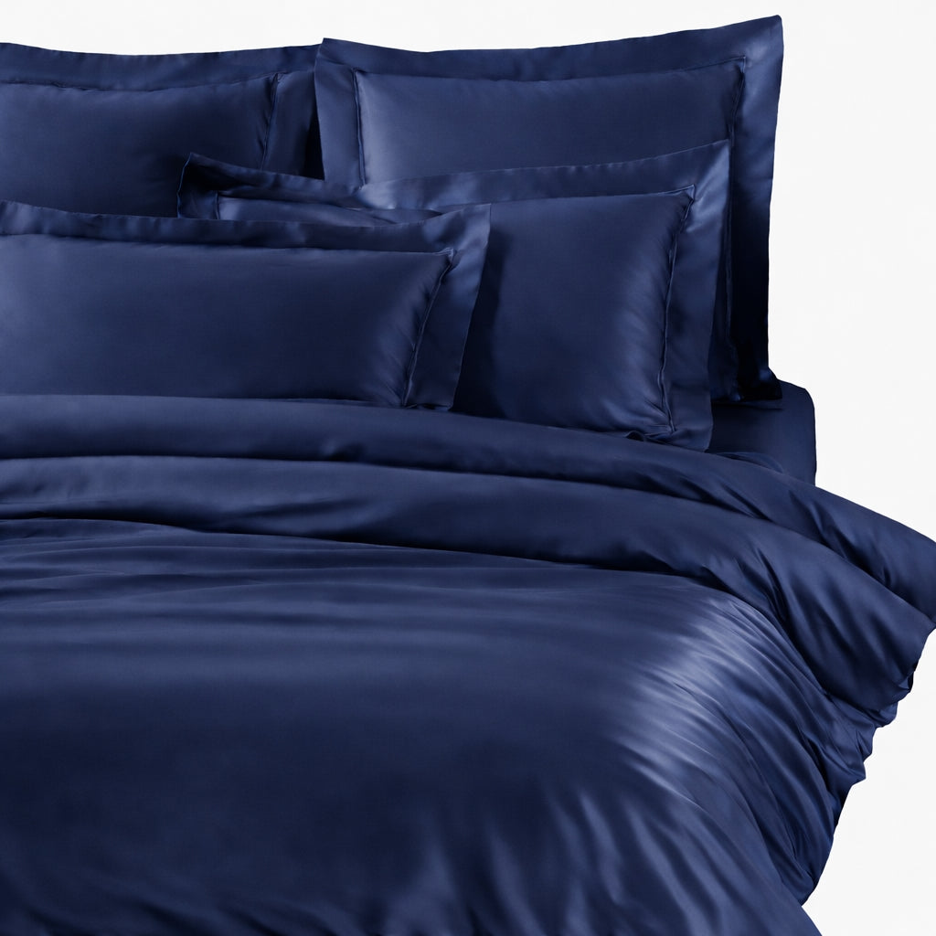 Copripiumino con federe Mirabello Brera Precious sateen Tinta Unita in Raso di cotone