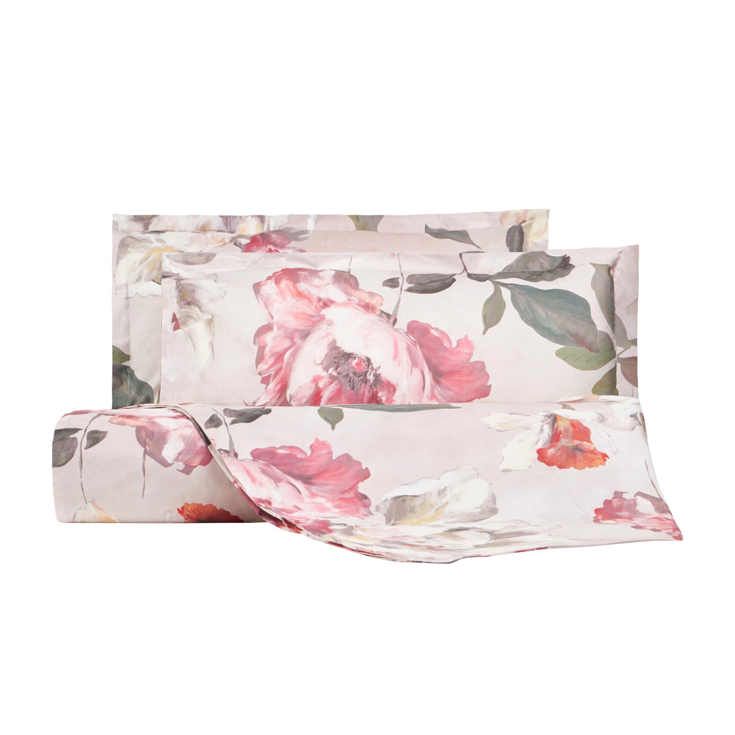 Copripiumino con federe Mirabello Vanity flowers Floreale in Percalle Luisiana