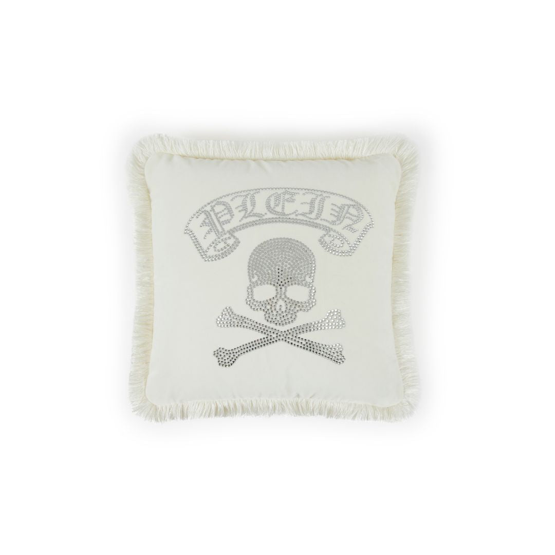 Cuscino d'arredo Philipp Plein Crystal skull Tinta Unita in Velluto