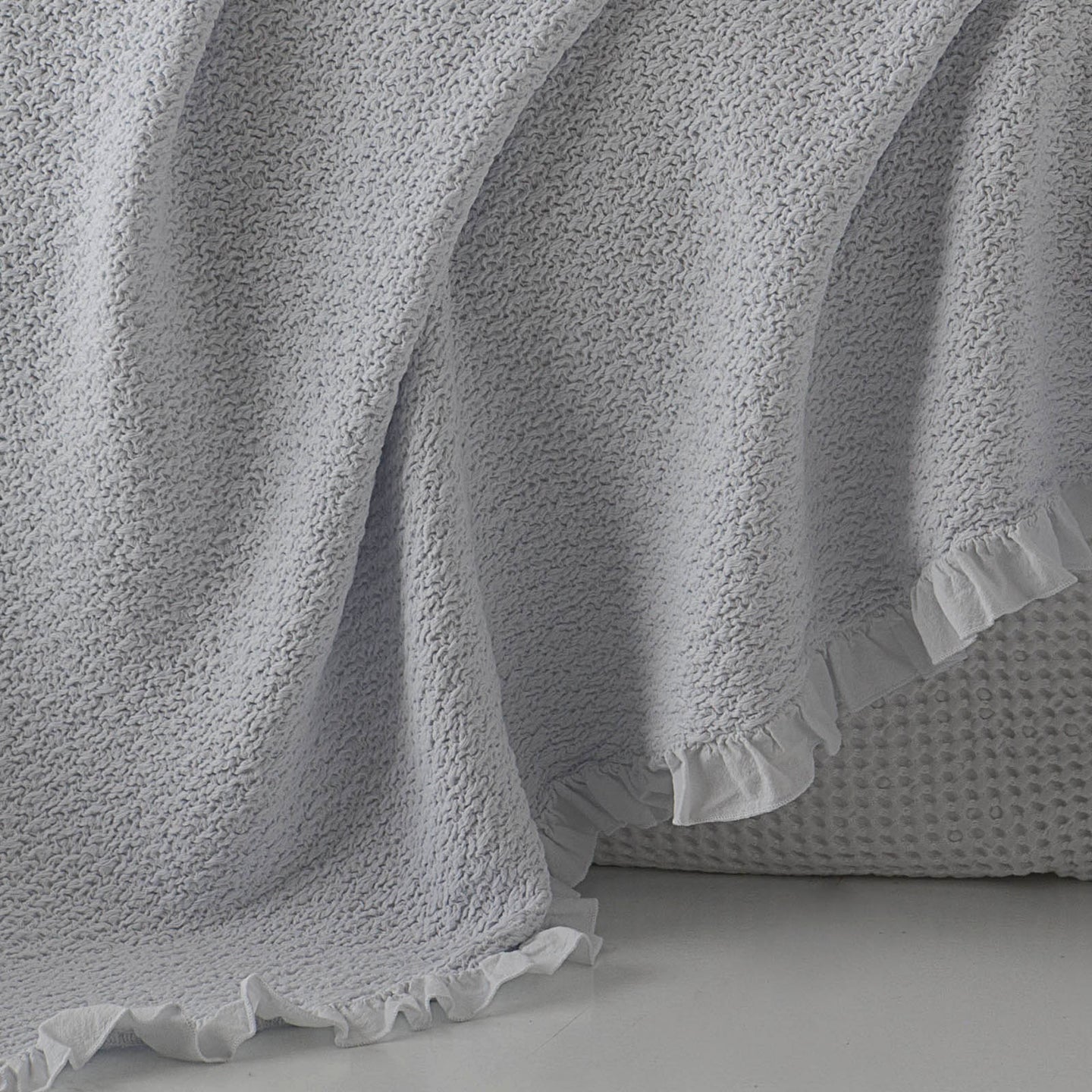 Telo arredo Copridivano in Plaid Grandecor Mirabello Arles Tinta Unita in Cotone