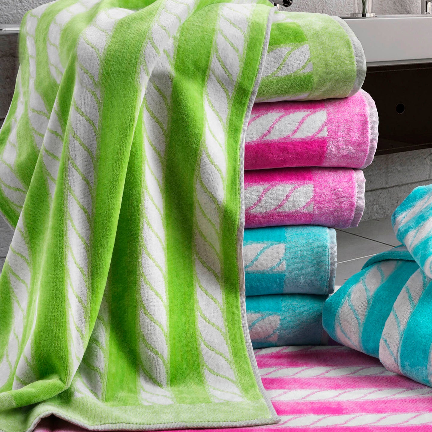 Telo Bagno Carrara Yacht Moderno in Cotone