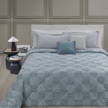 Trapunta Trussardi Rombhus Geometrico in Raso Jacquard
