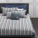 Trapunta Trussardi Tartan Geometrico in Raso Jacquard
